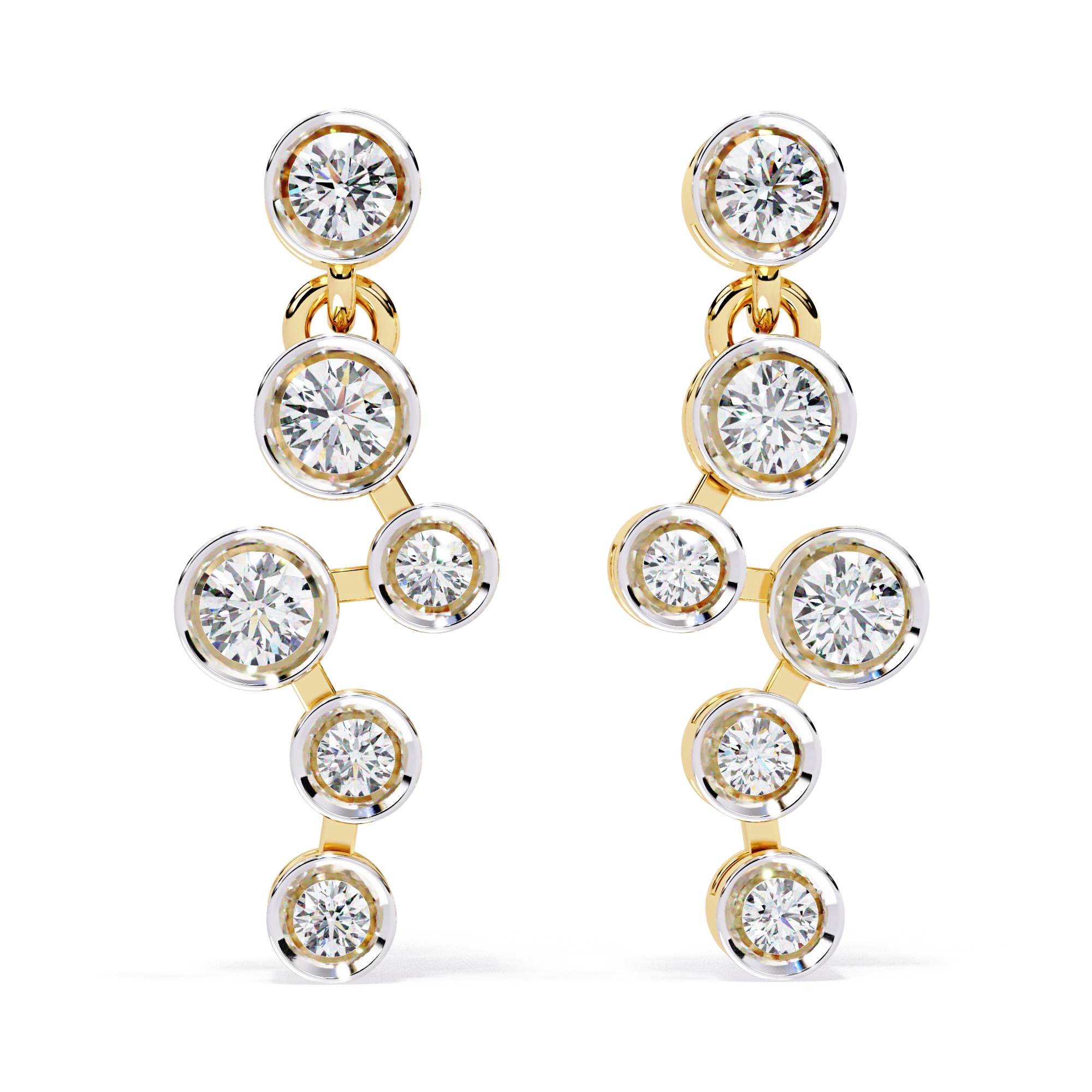 Brilliant 18K GOLD EARRING WITH LAB-GROWN DIAMOND.