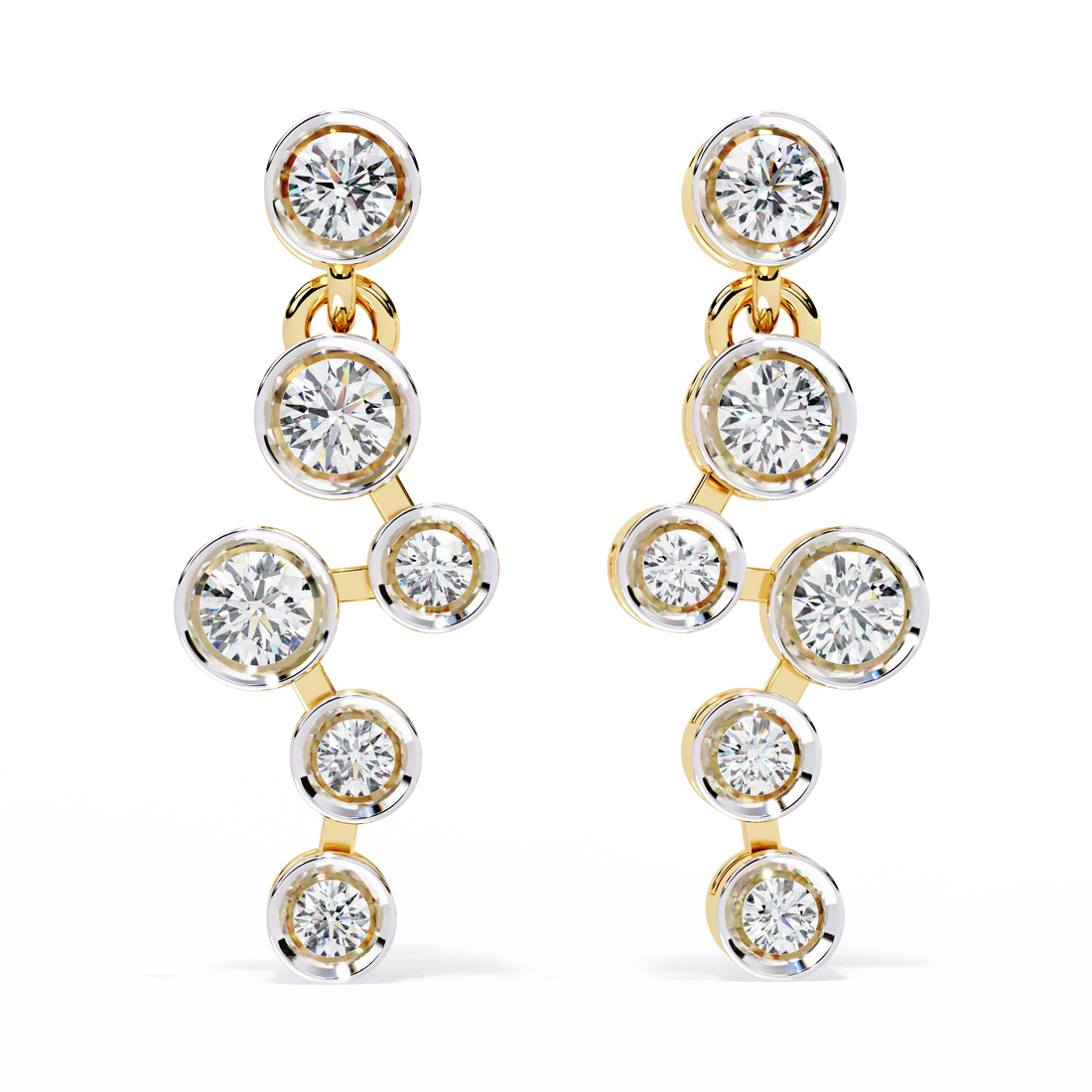 Brilliant 18K GOLD EARRING WITH LAB-GROWN DIAMOND.