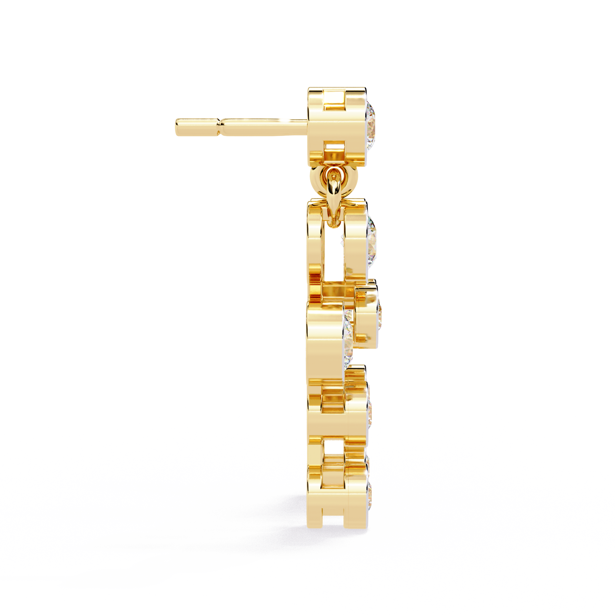 Brilliant 18K GOLD EARRING WITH LAB-GROWN DIAMOND.