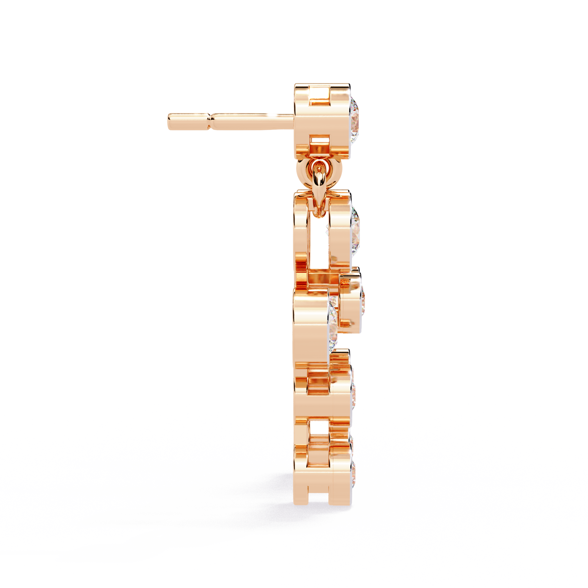 Brilliant 18K GOLD EARRING WITH LAB-GROWN DIAMOND.