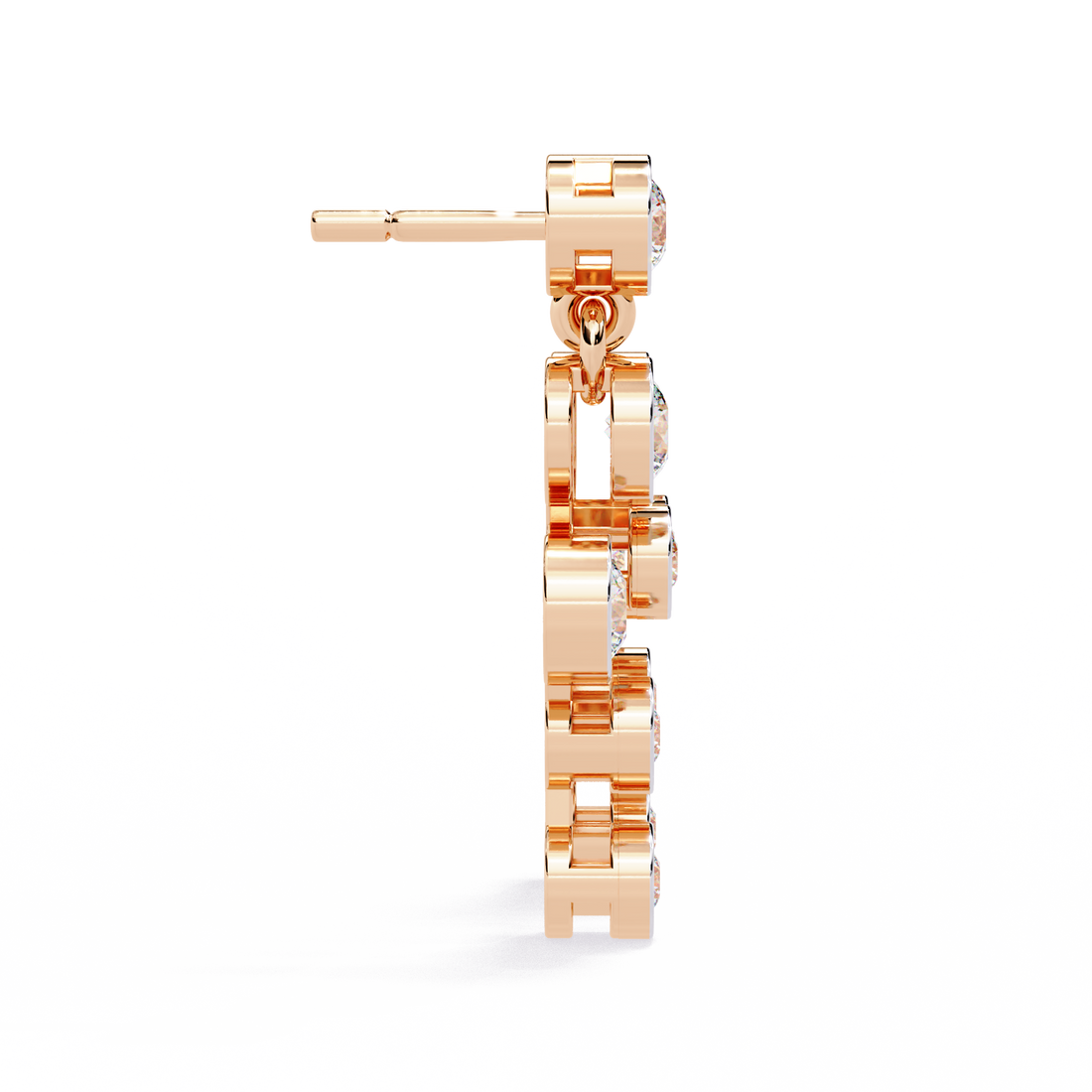 Brilliant 18K GOLD EARRING WITH LAB-GROWN DIAMOND.