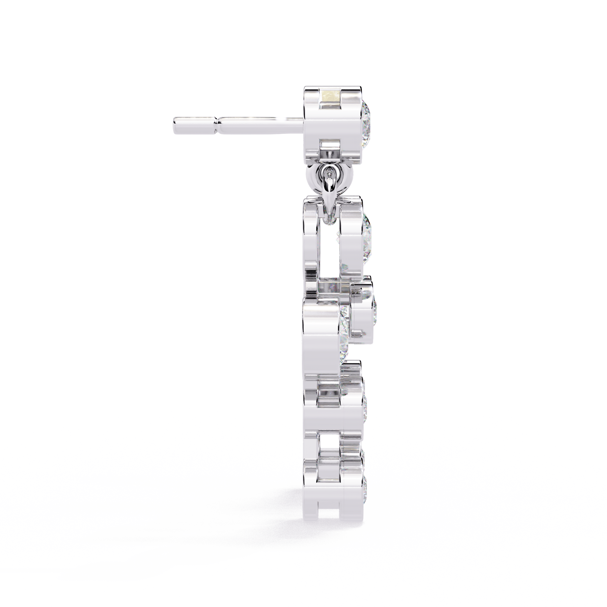 Brilliant 18K GOLD EARRING WITH LAB-GROWN DIAMOND.