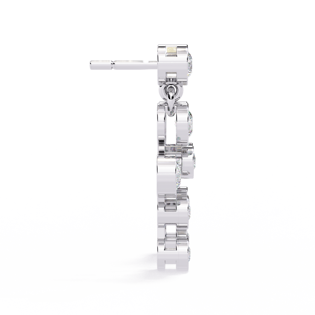 Brilliant 18K GOLD EARRING WITH LAB-GROWN DIAMOND.
