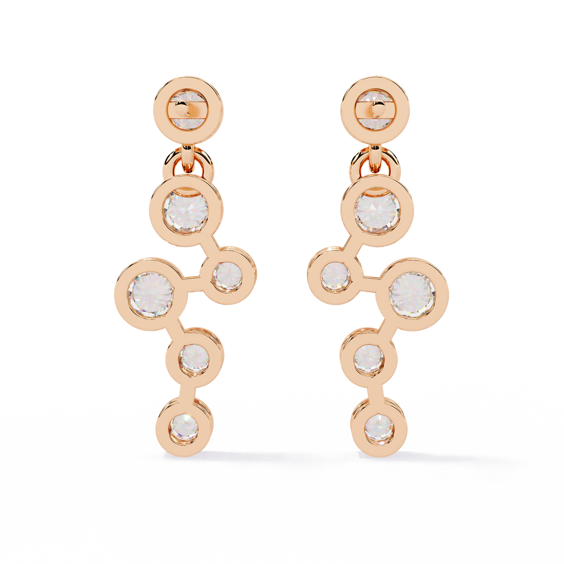 Brilliant 18K GOLD EARRING WITH LAB-GROWN DIAMOND.