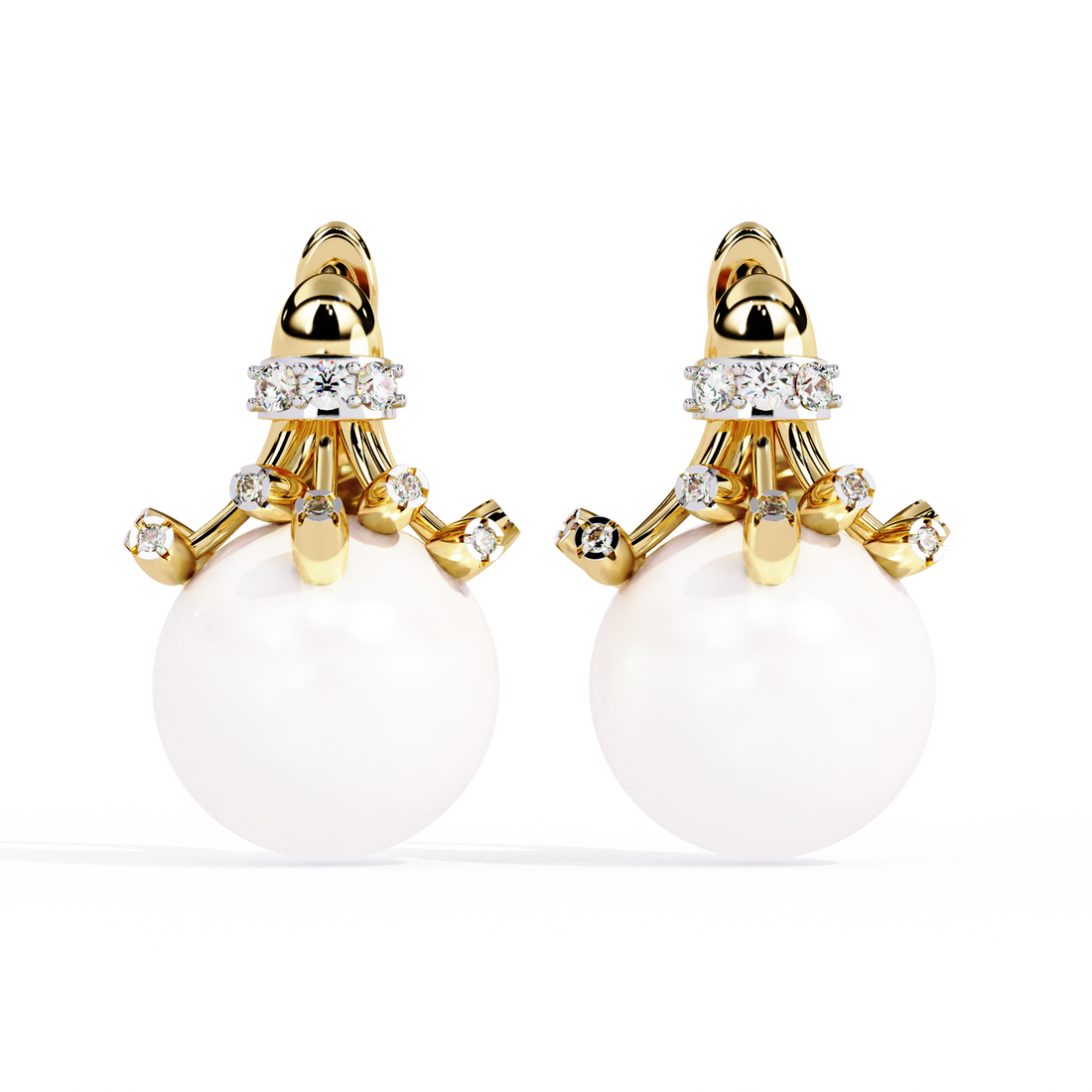 Brilliant 18K GOLD EARRING WITH LAB-GROWN DIAMOND.
