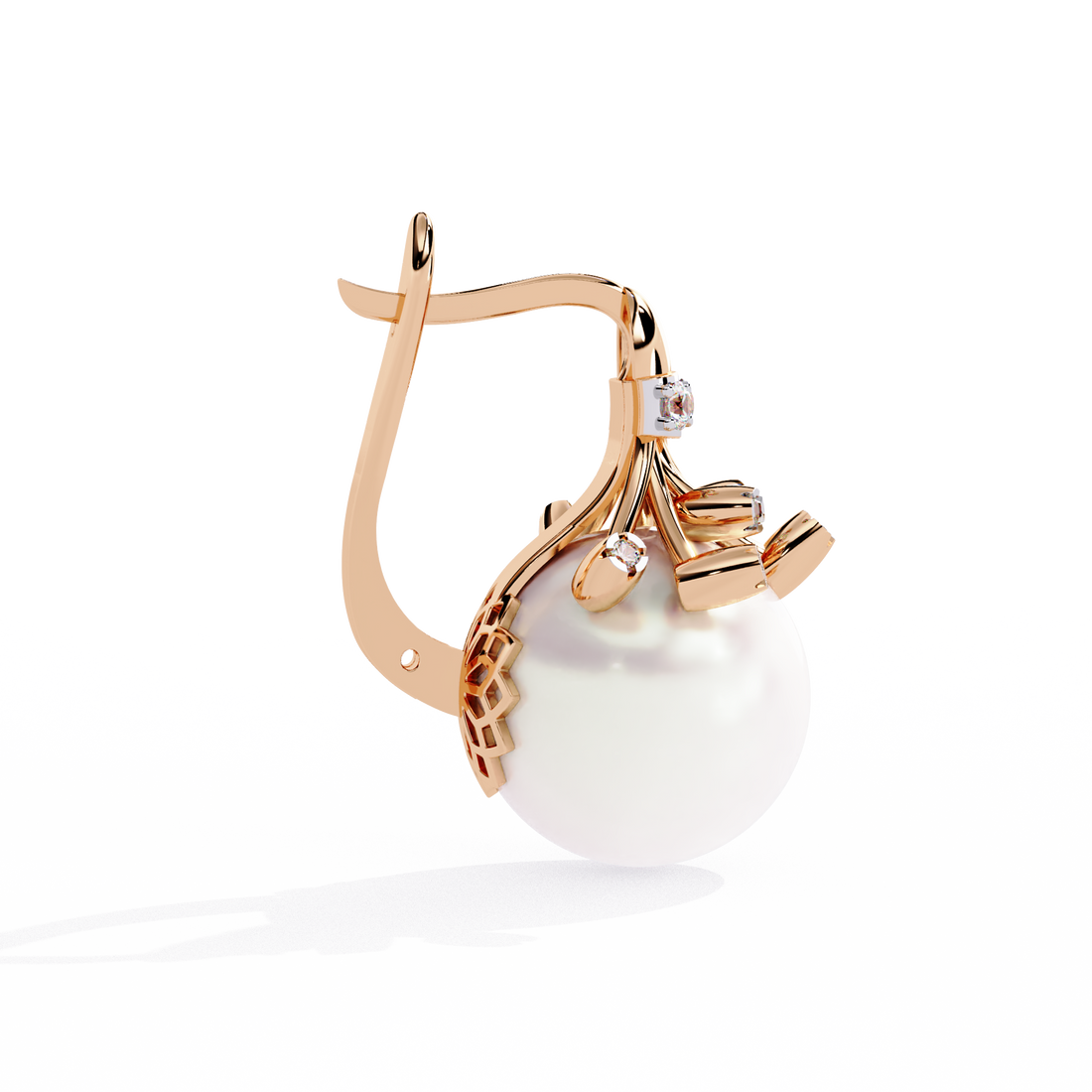 Brilliant 18K GOLD EARRING WITH LAB-GROWN DIAMOND.