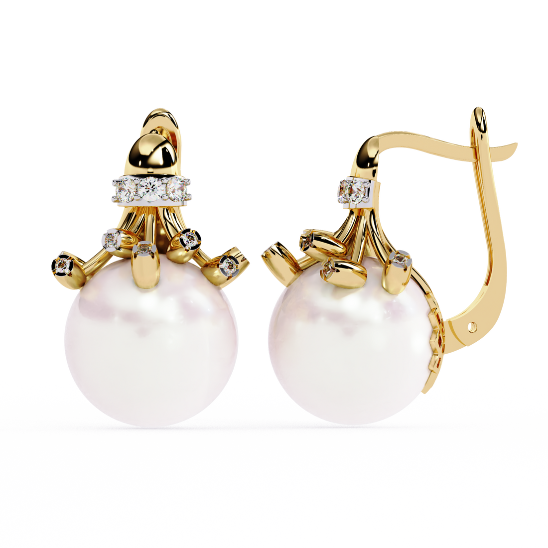 Brilliant 18K GOLD EARRING WITH LAB-GROWN DIAMOND.