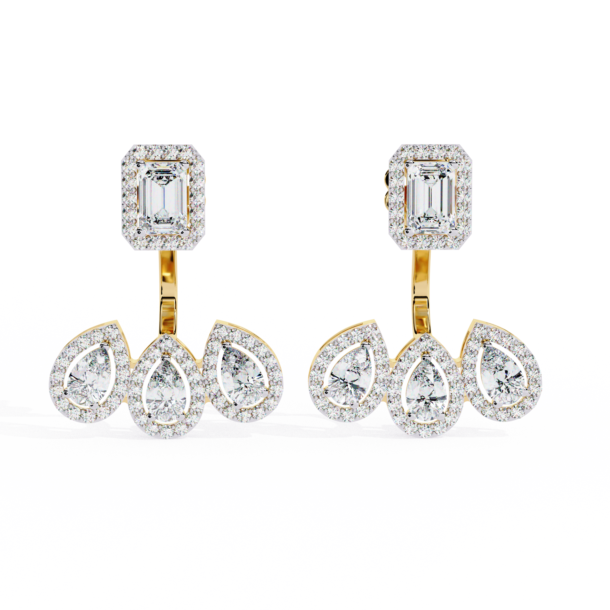 Brilliant 18K GOLD EARRING WITH LAB-GROWN DIAMOND.