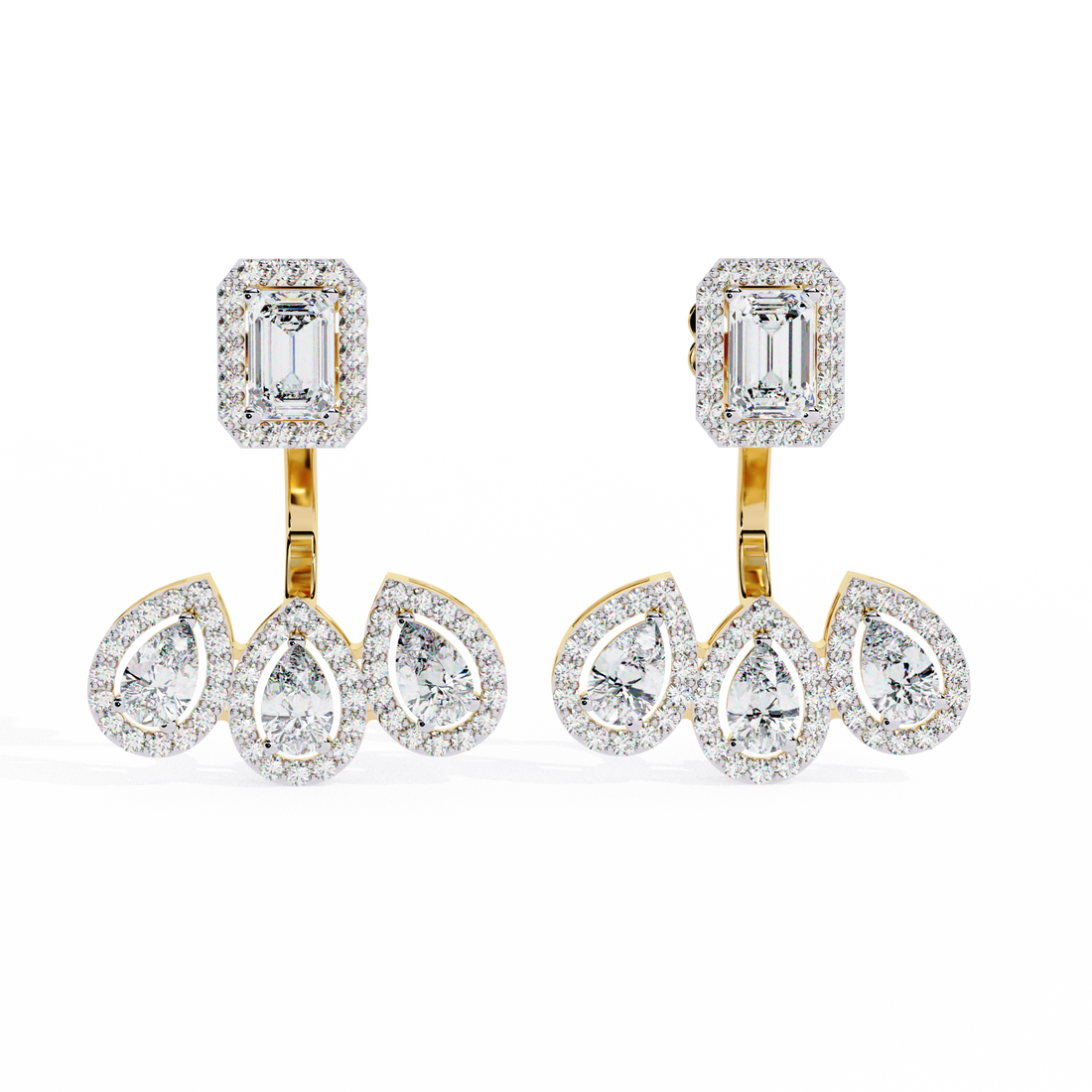 Brilliant 18K GOLD EARRING WITH LAB-GROWN DIAMOND.