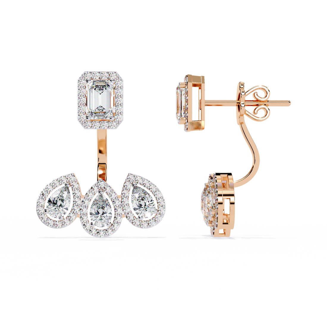 Brilliant 18K GOLD EARRING WITH LAB-GROWN DIAMOND.
