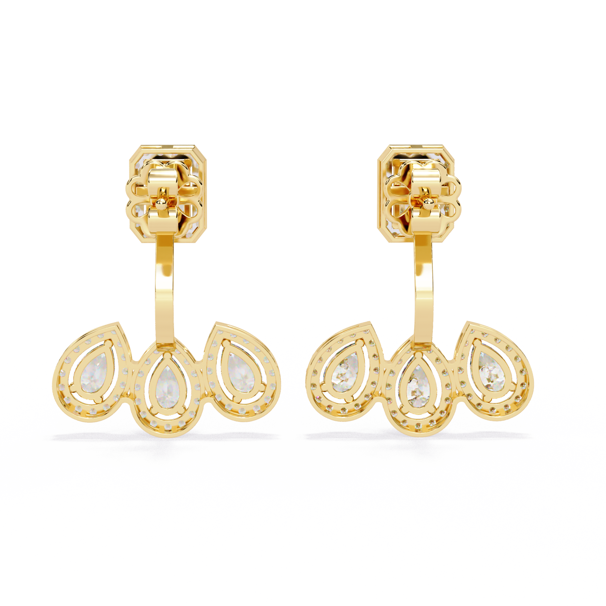 Brilliant 18K GOLD EARRING WITH LAB-GROWN DIAMOND.