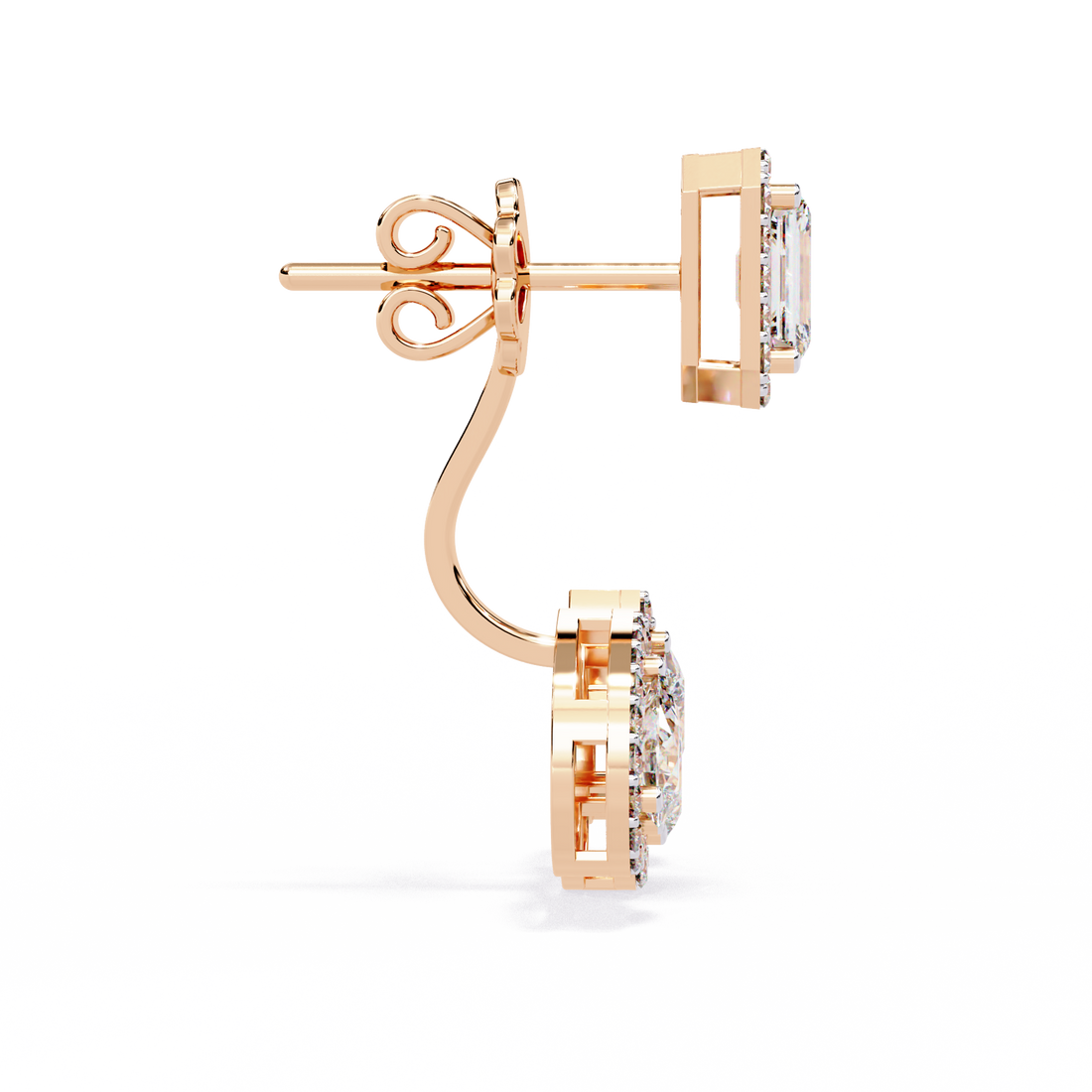 Brilliant 18K GOLD EARRING WITH LAB-GROWN DIAMOND.