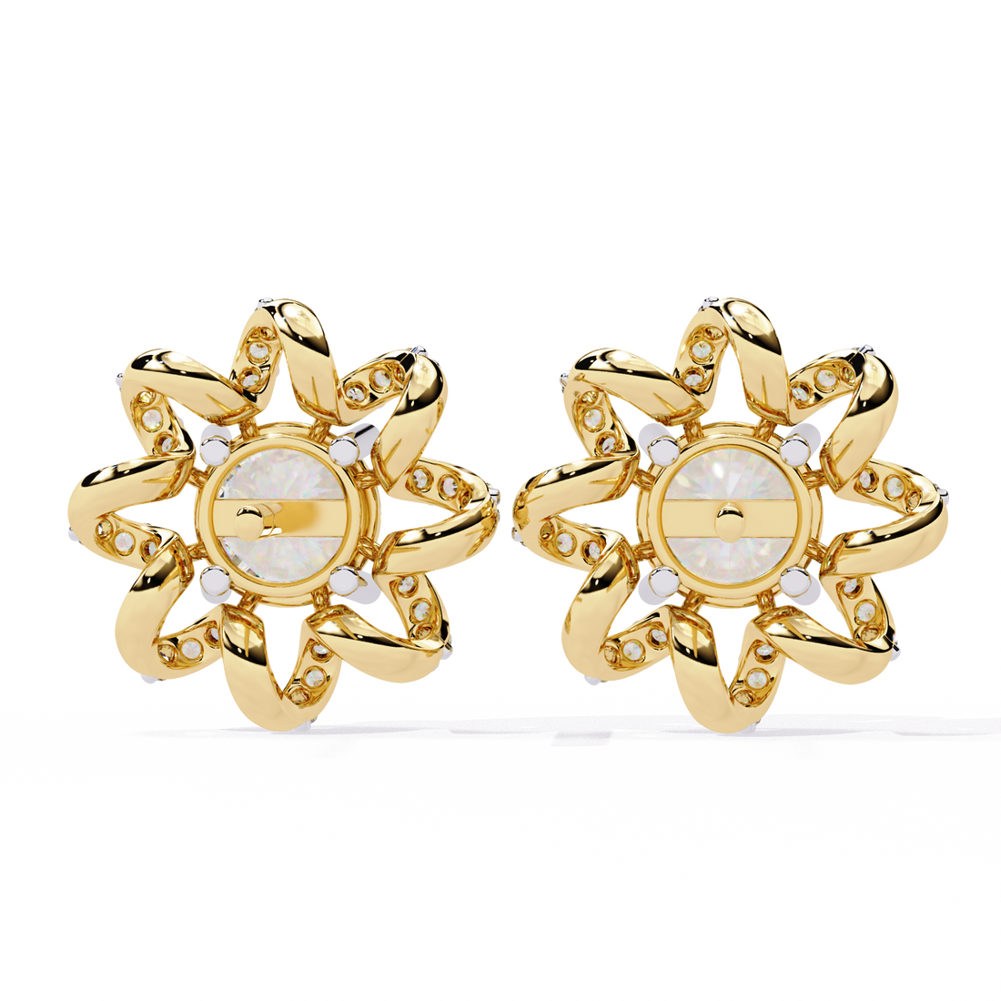 Brilliant 18K GOLD EARRING WITH LAB-GROWN DIAMOND.