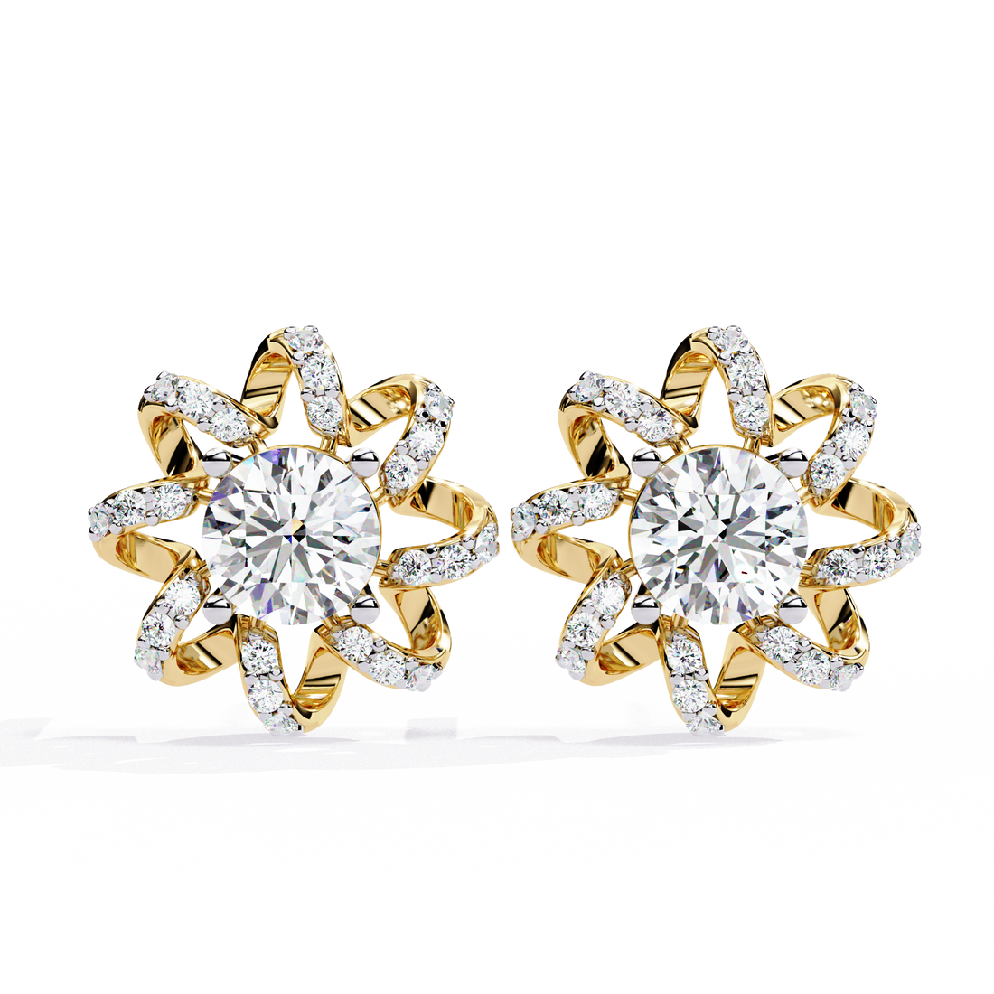 Brilliant 18K GOLD EARRING WITH LAB-GROWN DIAMOND.