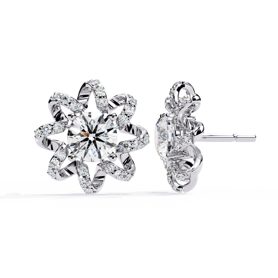 Brilliant 18K GOLD EARRING WITH LAB-GROWN DIAMOND.