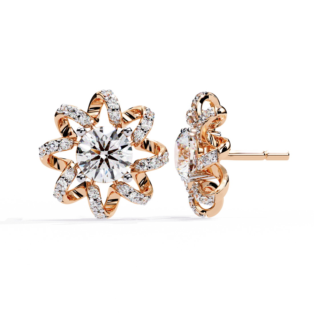 Brilliant 18K GOLD EARRING WITH LAB-GROWN DIAMOND.