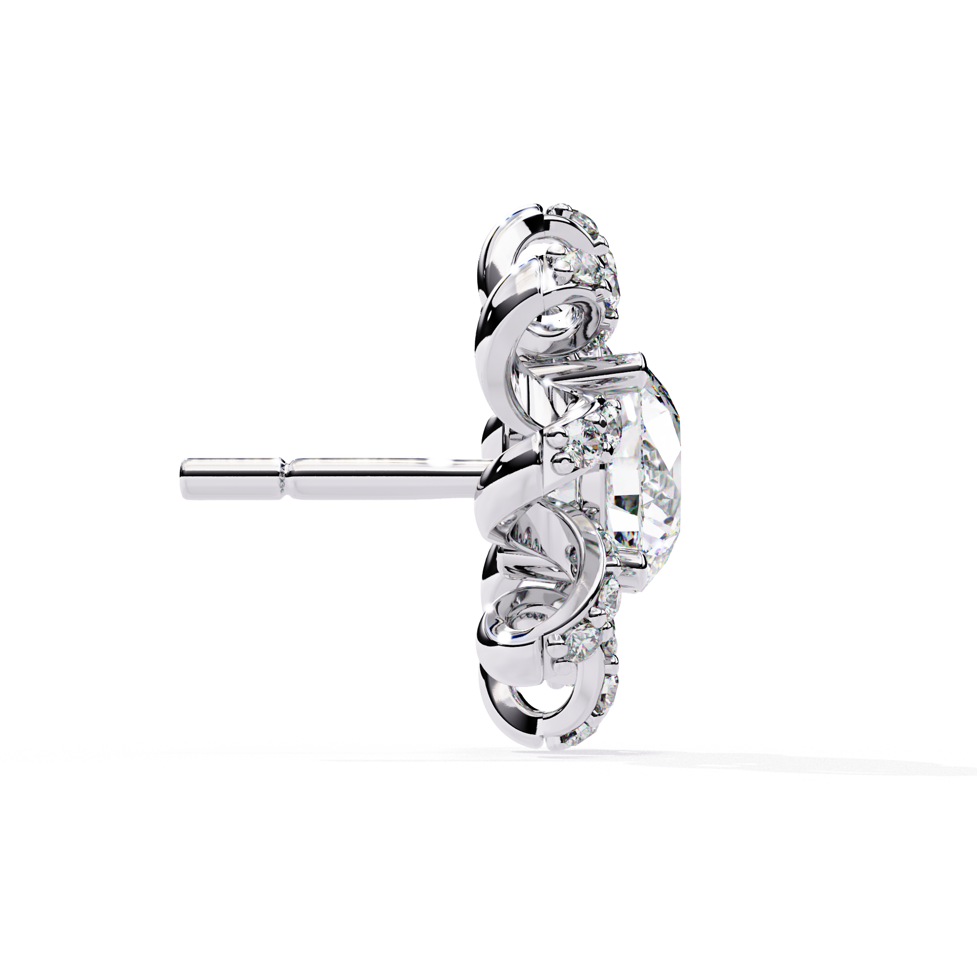 Brilliant 18K GOLD EARRING WITH LAB-GROWN DIAMOND.