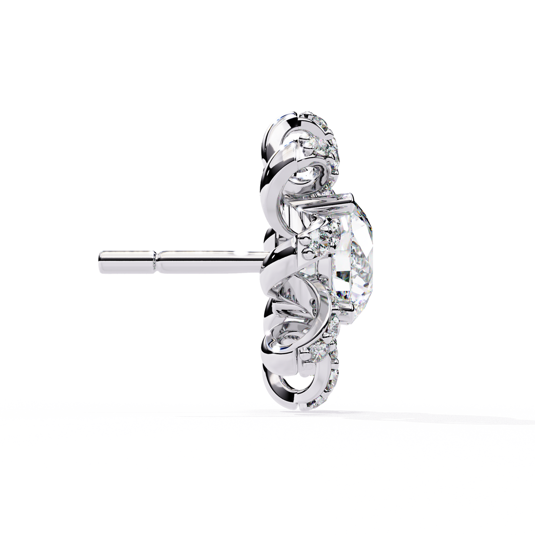 Brilliant 18K GOLD EARRING WITH LAB-GROWN DIAMOND.