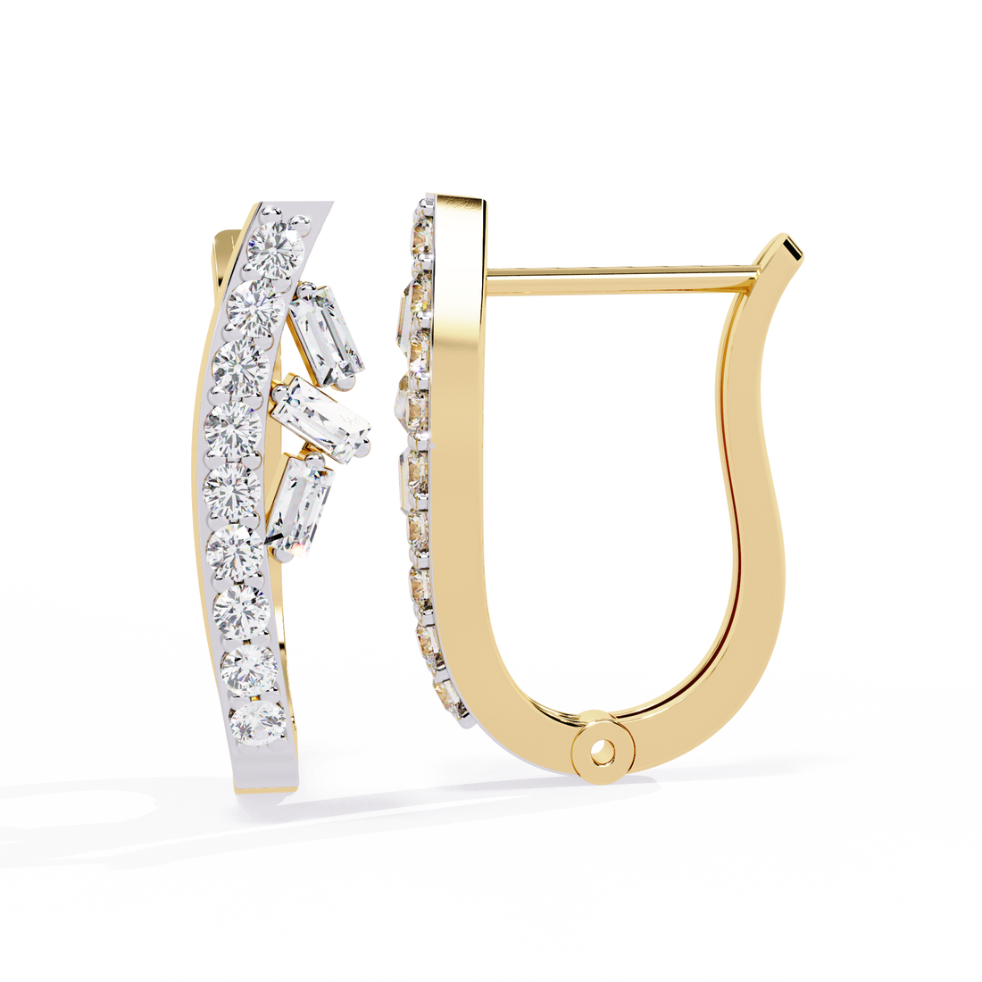 Brilliant 18K GOLD EARRING WITH LAB-GROWN DIAMOND.