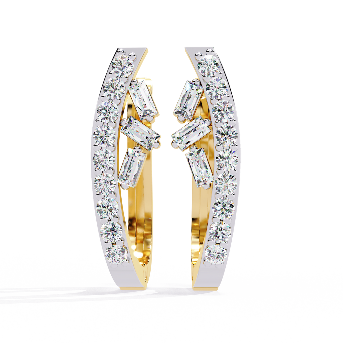 Brilliant 18K GOLD EARRING WITH LAB-GROWN DIAMOND.