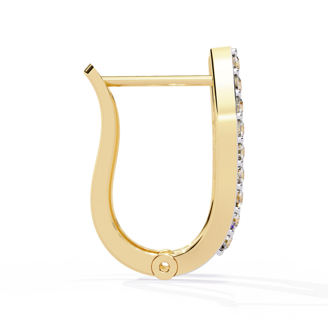 Brilliant 18K GOLD EARRING WITH LAB-GROWN DIAMOND.