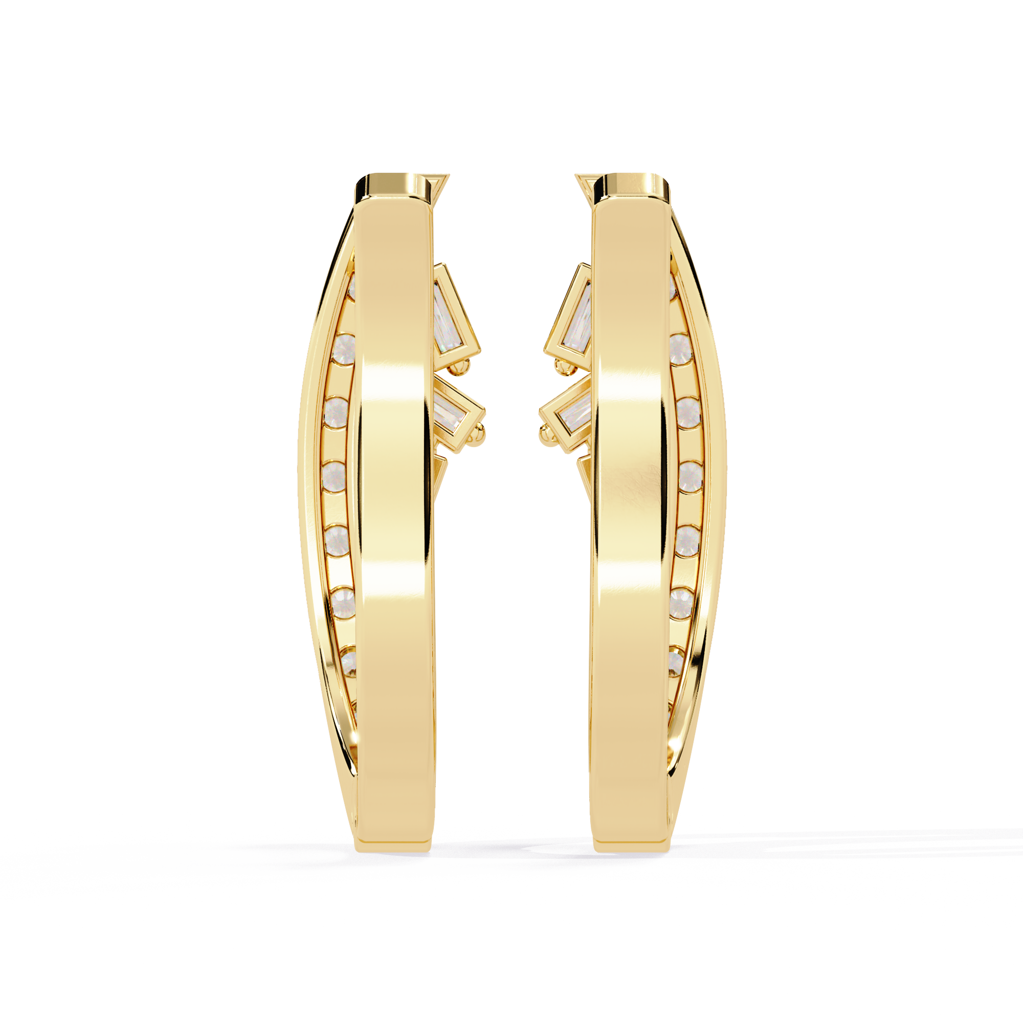 Brilliant 18K GOLD EARRING WITH LAB-GROWN DIAMOND.