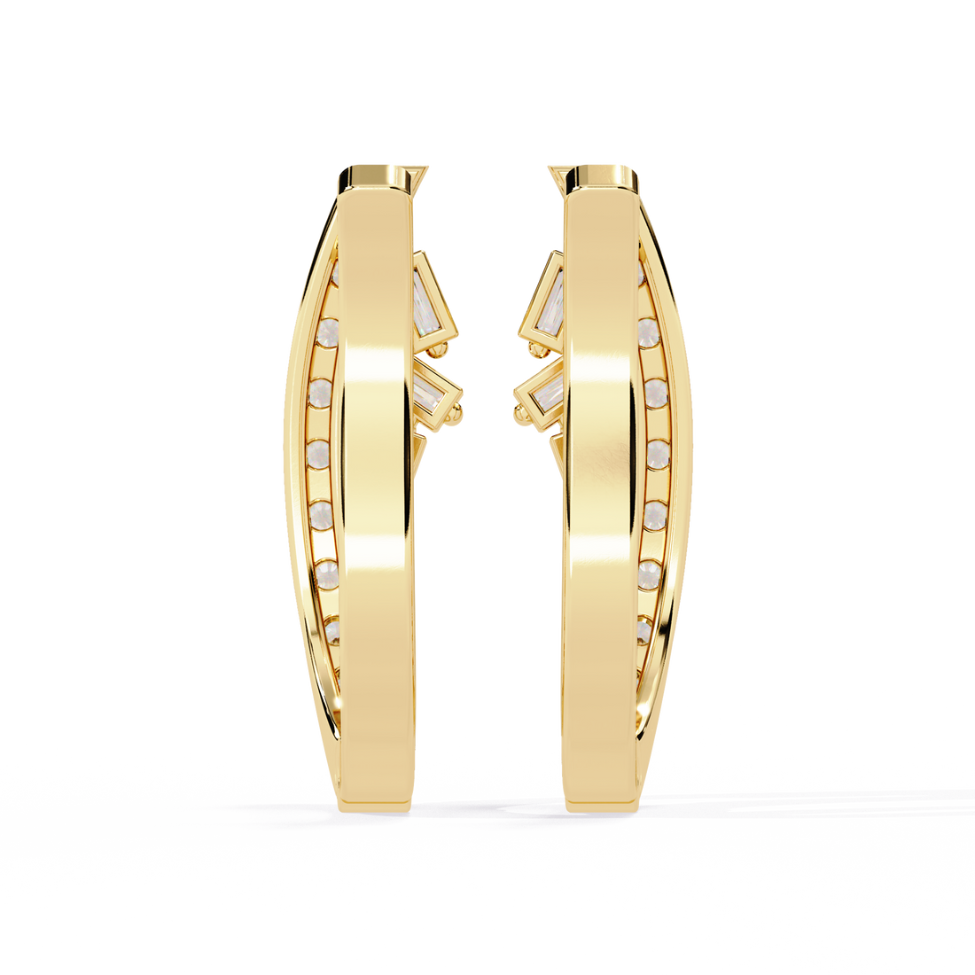 Brilliant 18K GOLD EARRING WITH LAB-GROWN DIAMOND.