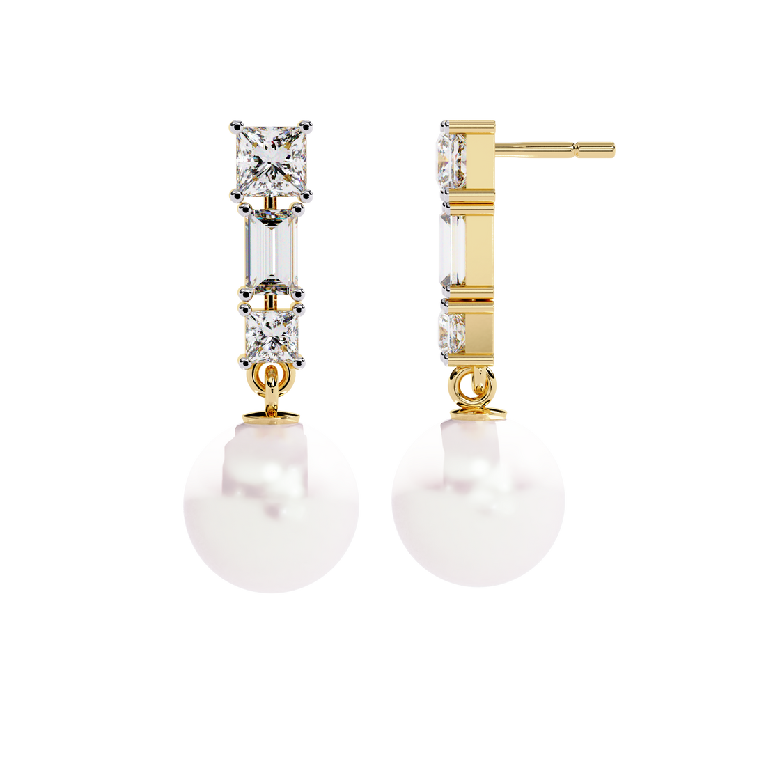 Brilliant 18K GOLD EARRING WITH LAB-GROWN DIAMOND.