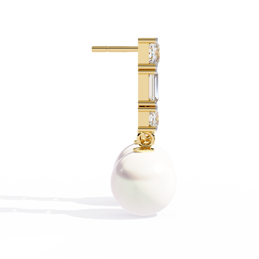 Brilliant 18K GOLD EARRING WITH LAB-GROWN DIAMOND.