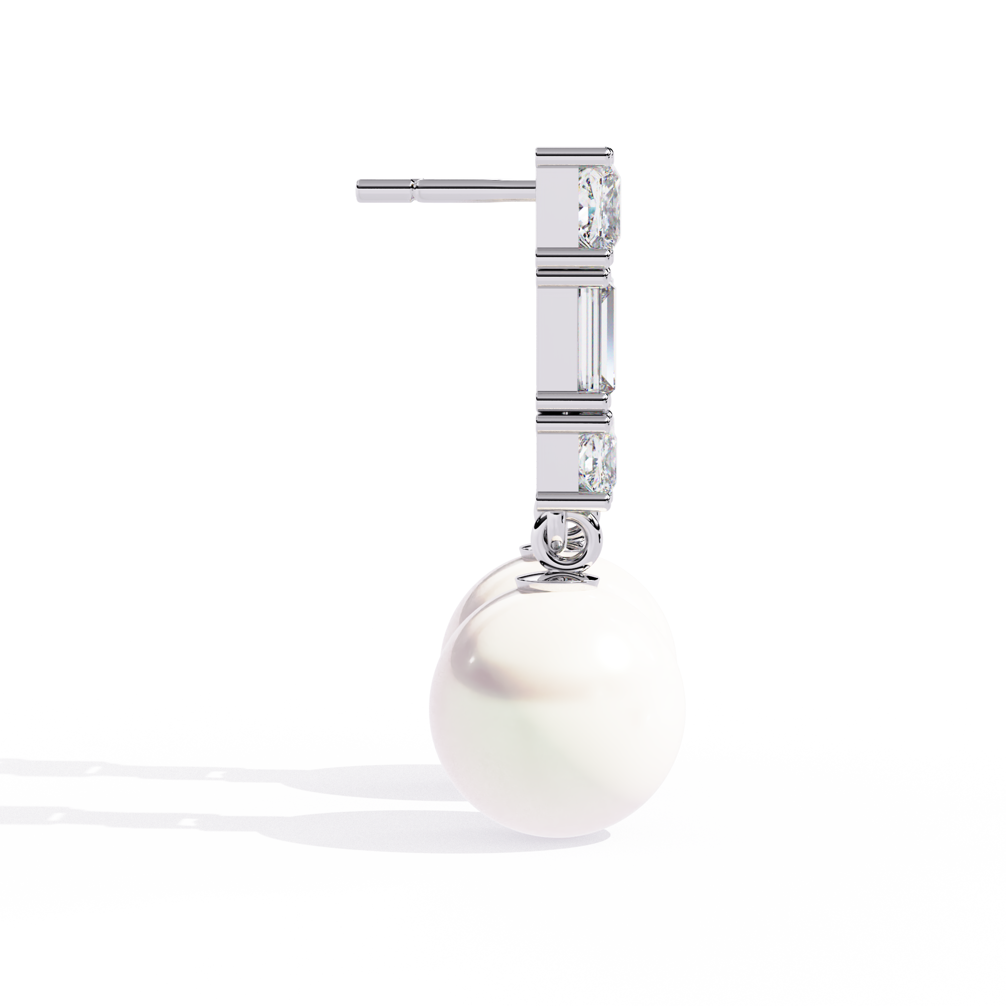 Brilliant 18K GOLD EARRING WITH LAB-GROWN DIAMOND.