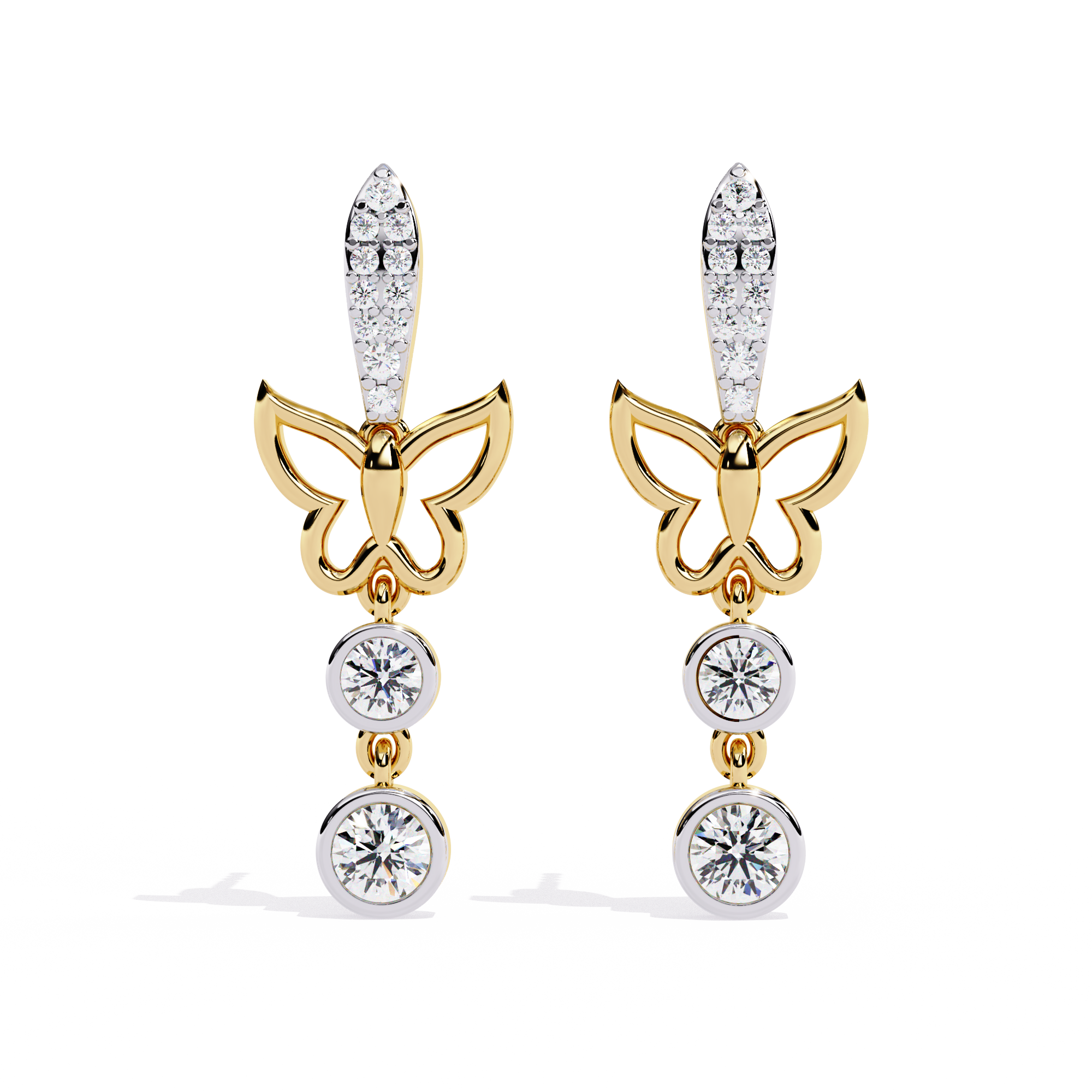 Brilliant 18K GOLD EARRING WITH LAB-GROWN DIAMOND.