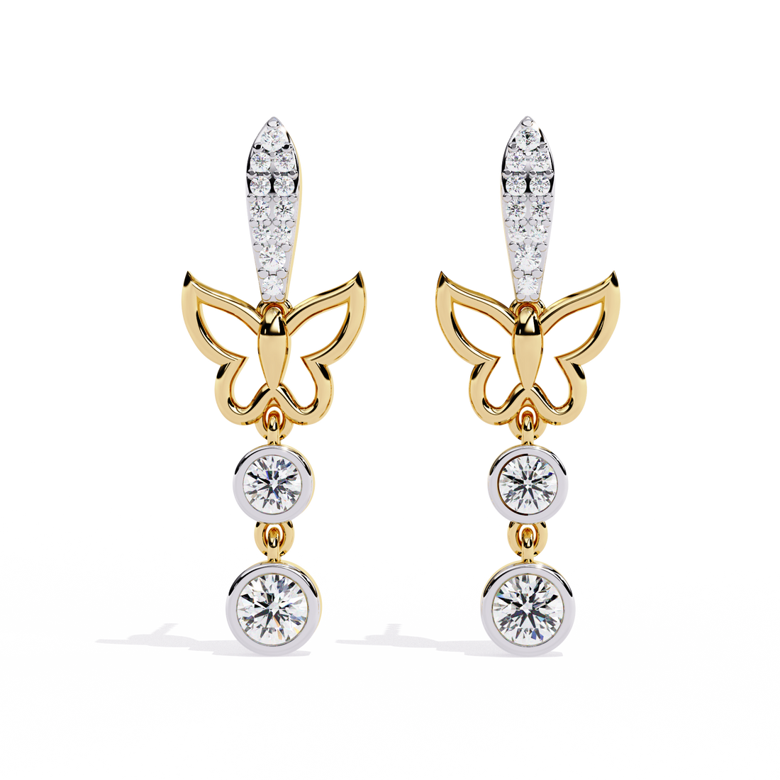 Brilliant 18K GOLD EARRING WITH LAB-GROWN DIAMOND.