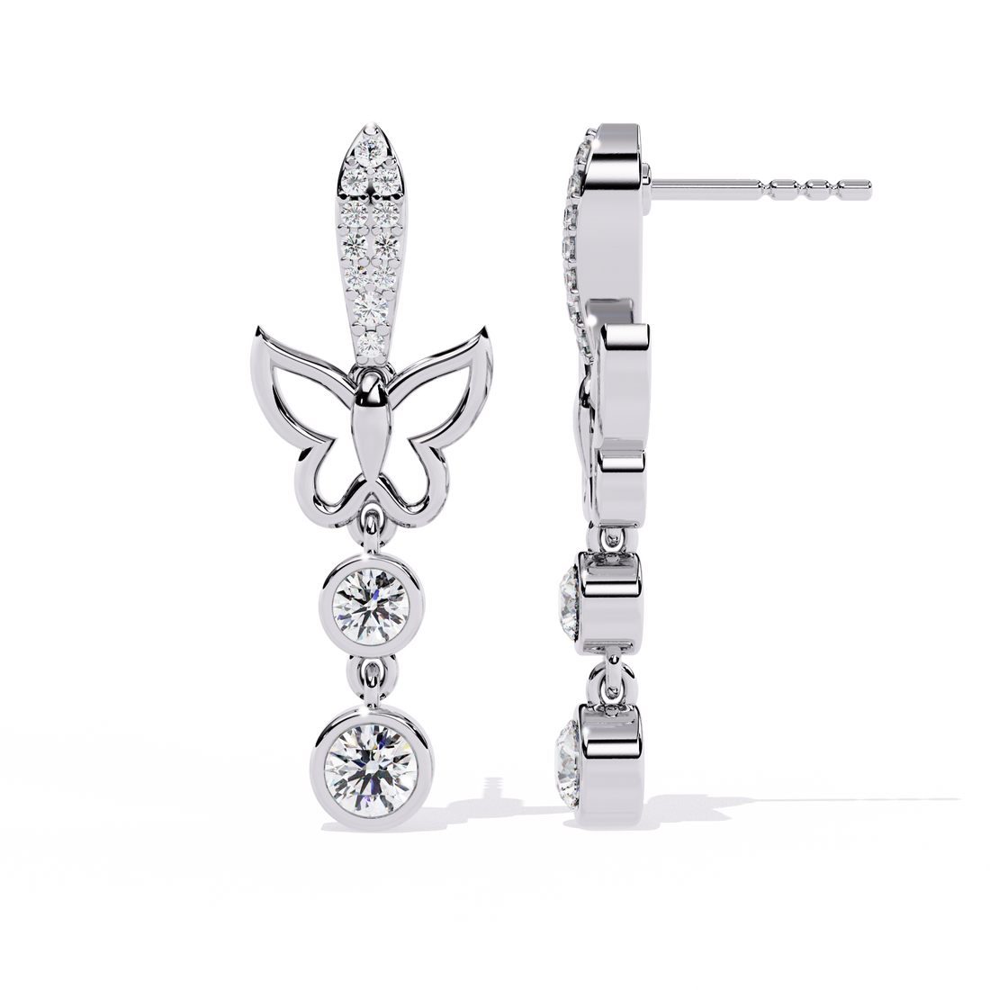 Brilliant 18K GOLD EARRING WITH LAB-GROWN DIAMOND.