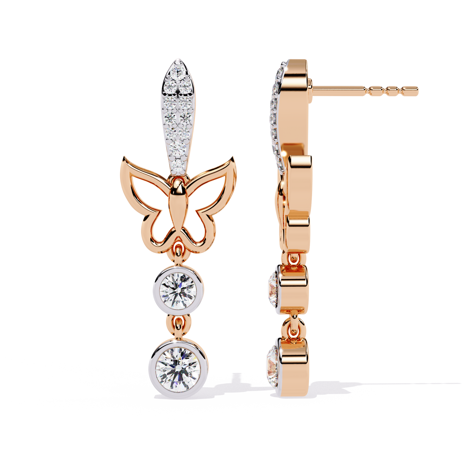 Brilliant 18K GOLD EARRING WITH LAB-GROWN DIAMOND.