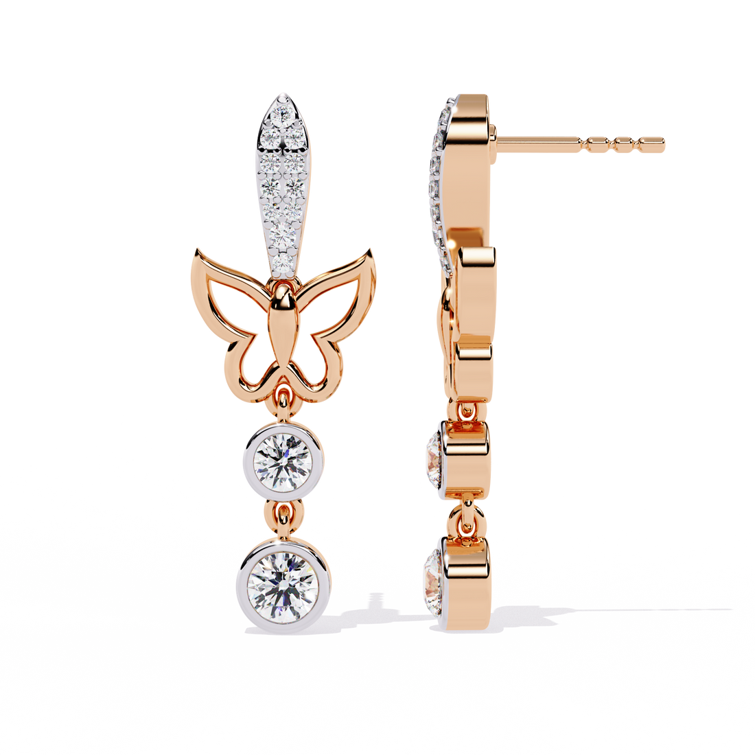 Brilliant 18K GOLD EARRING WITH LAB-GROWN DIAMOND.