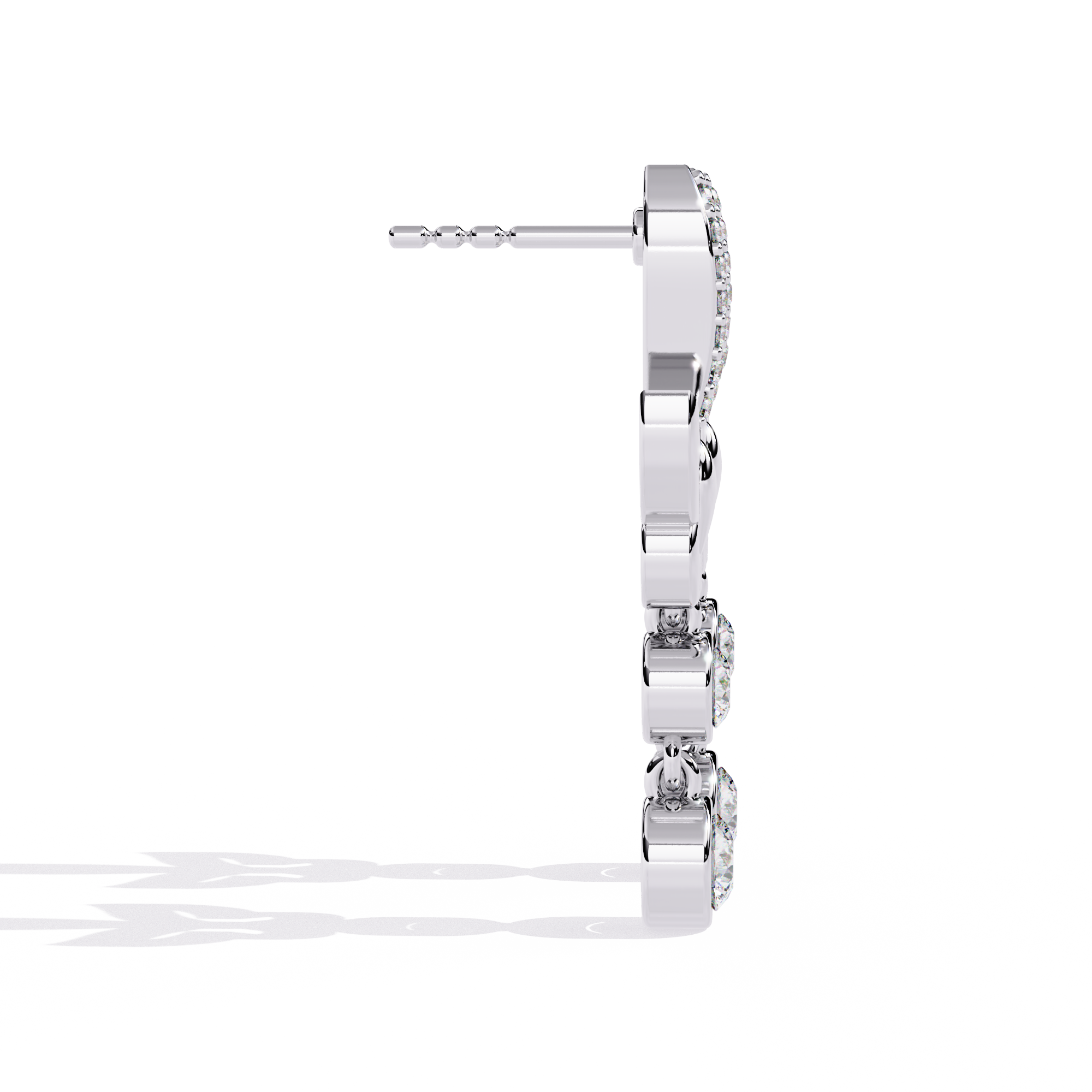 Brilliant 18K GOLD EARRING WITH LAB-GROWN DIAMOND.