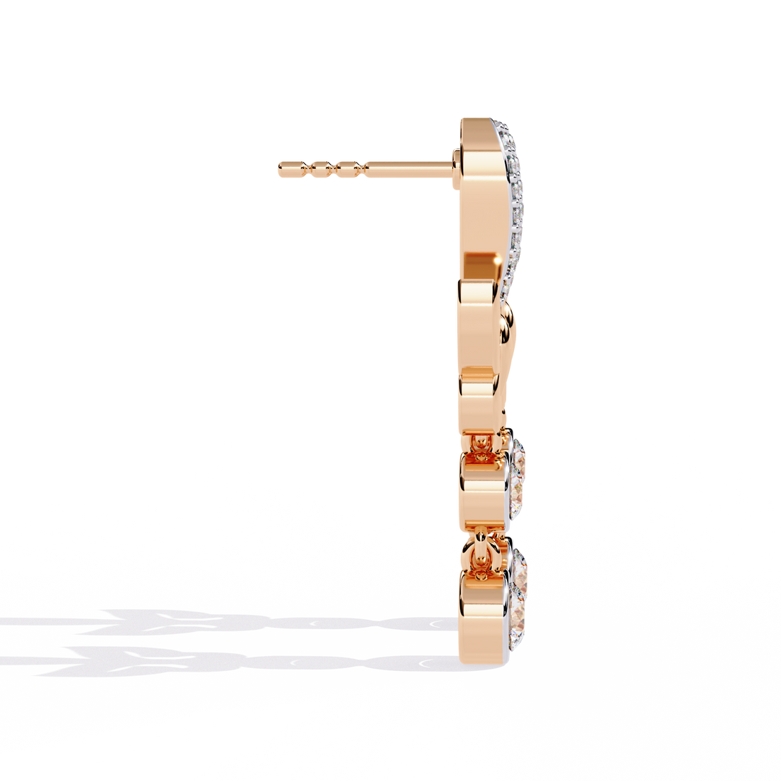 Brilliant 18K GOLD EARRING WITH LAB-GROWN DIAMOND.