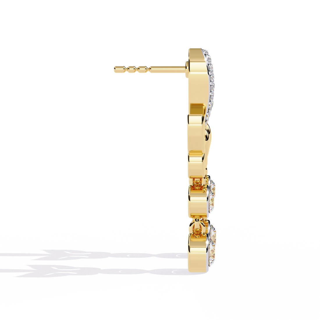 Brilliant 18K GOLD EARRING WITH LAB-GROWN DIAMOND.