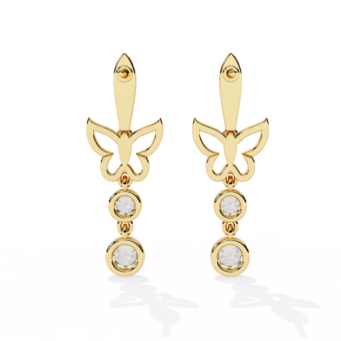 Brilliant 18K GOLD EARRING WITH LAB-GROWN DIAMOND.
