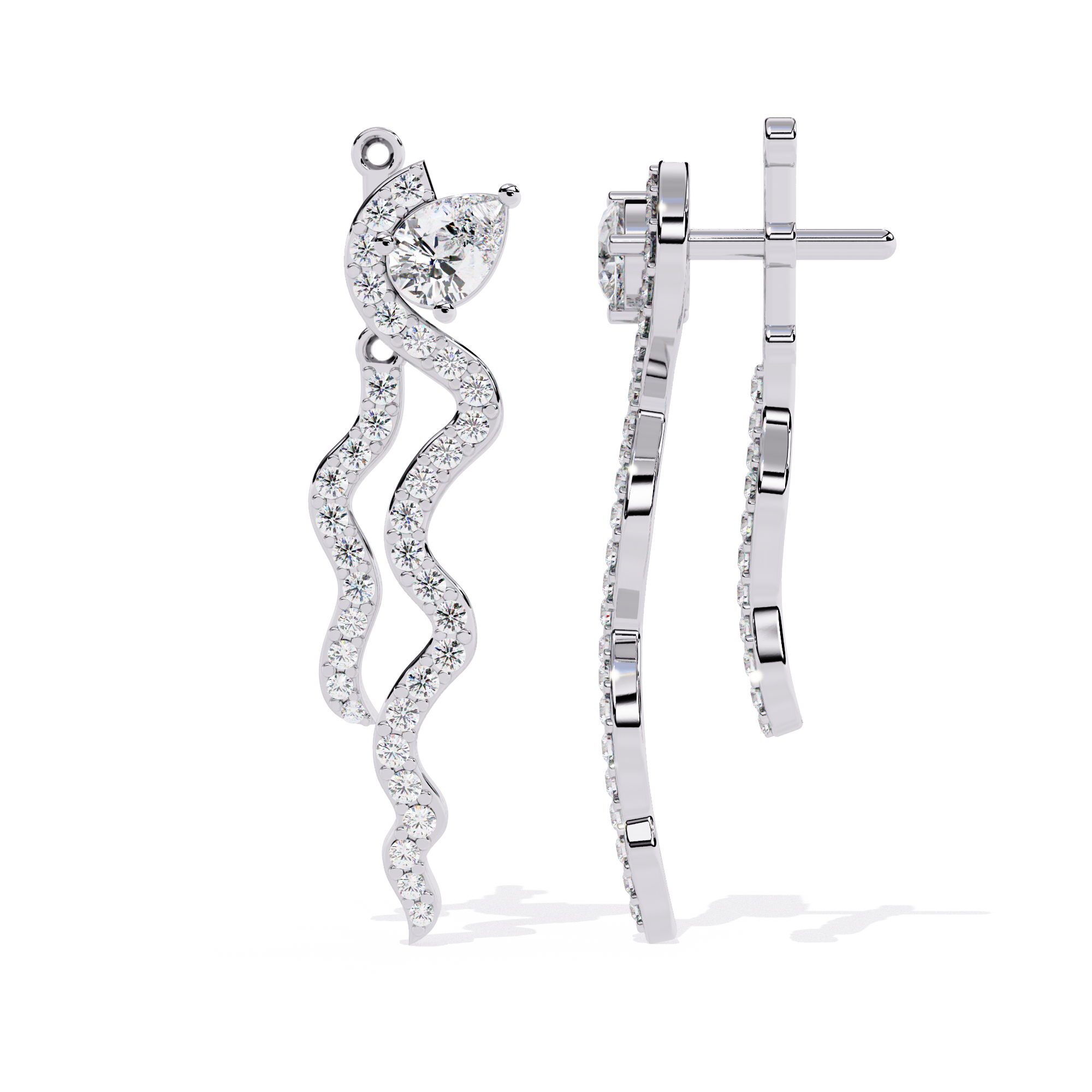 Brilliant 18K GOLD EARRING WITH LAB-GROWN DIAMOND.