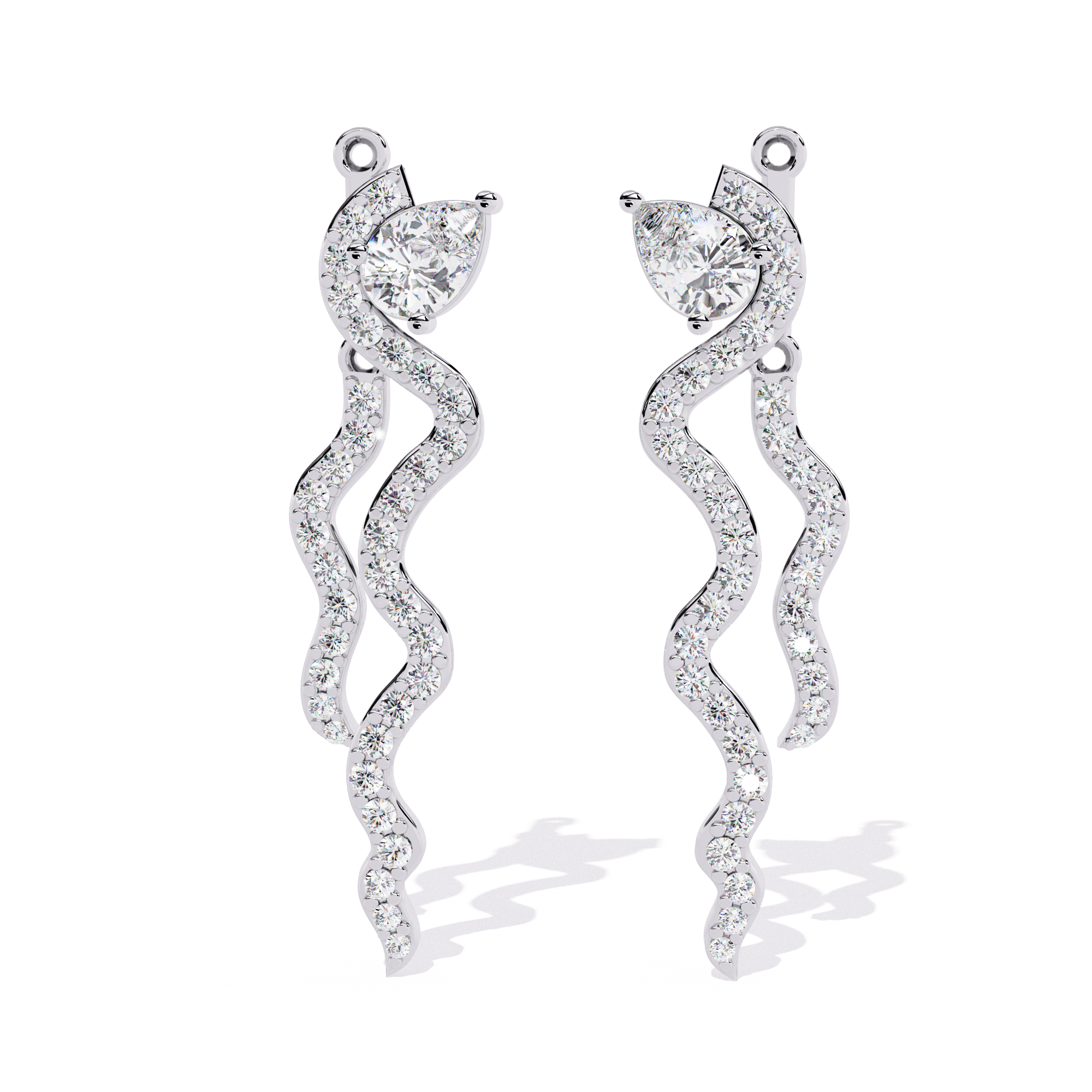 Brilliant 18K GOLD EARRING WITH LAB-GROWN DIAMOND.