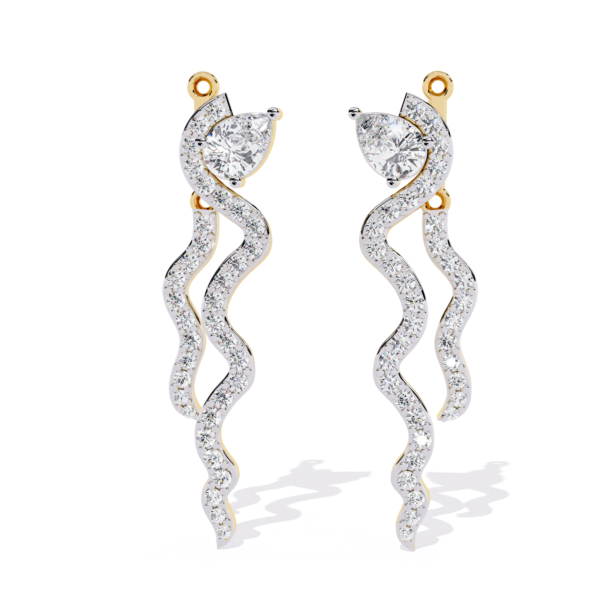 Brilliant 18K GOLD EARRING WITH LAB-GROWN DIAMOND.