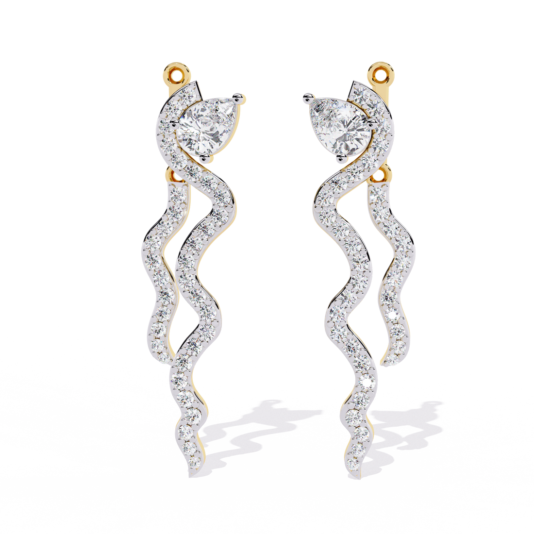 Brilliant 18K GOLD EARRING WITH LAB-GROWN DIAMOND.