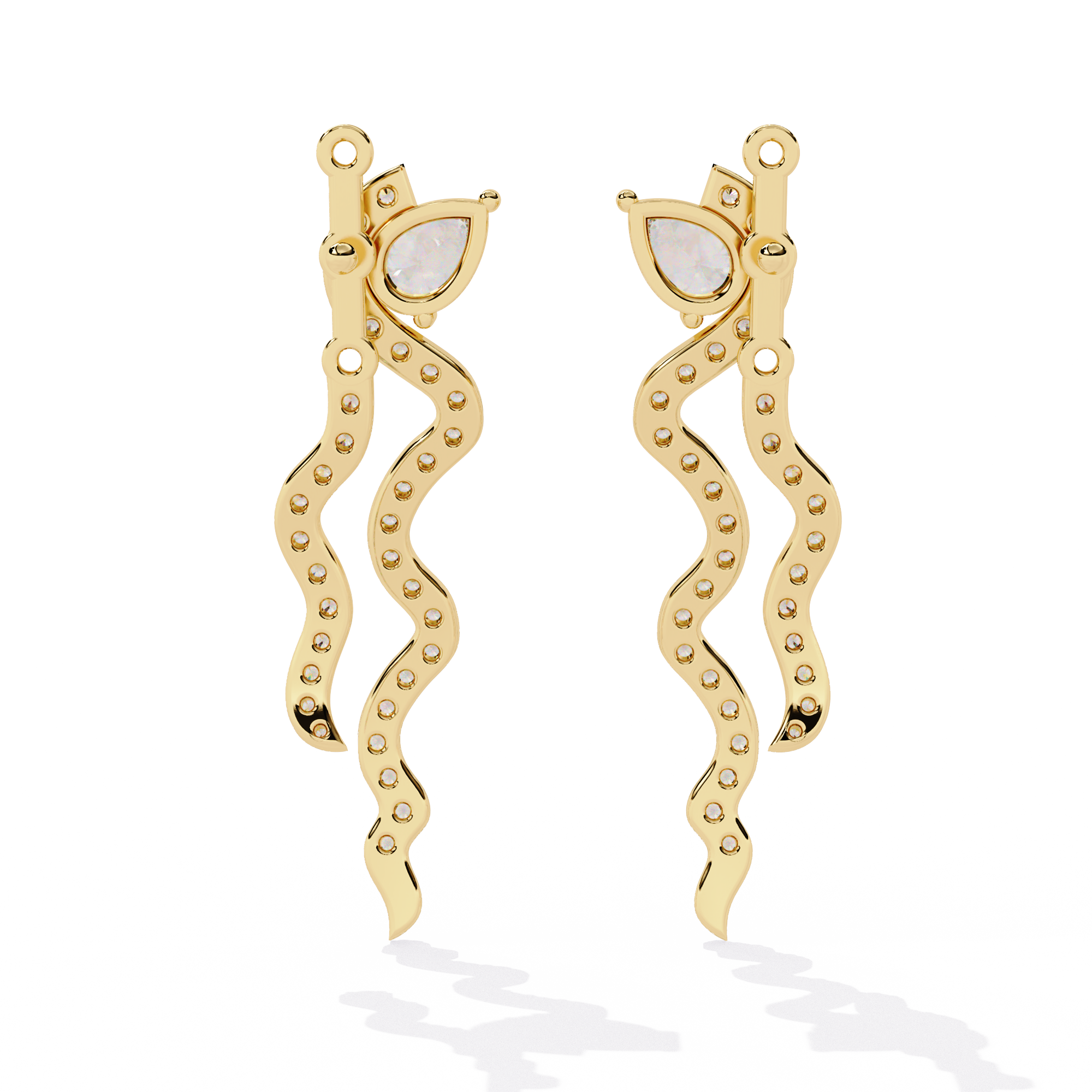 Brilliant 18K GOLD EARRING WITH LAB-GROWN DIAMOND.