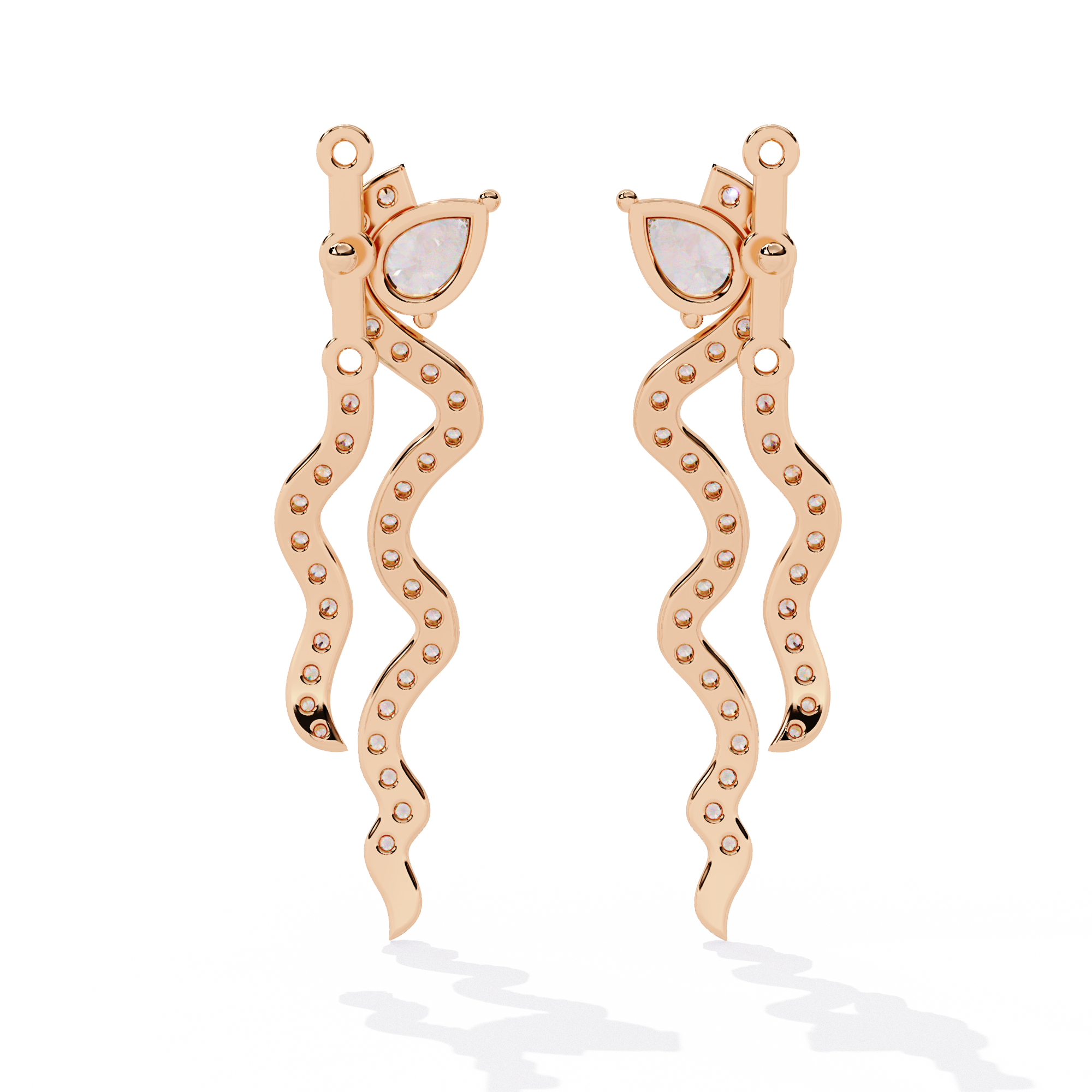 Brilliant 18K GOLD EARRING WITH LAB-GROWN DIAMOND.