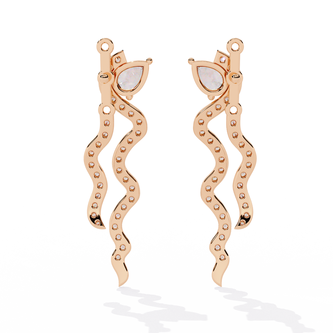Brilliant 18K GOLD EARRING WITH LAB-GROWN DIAMOND.