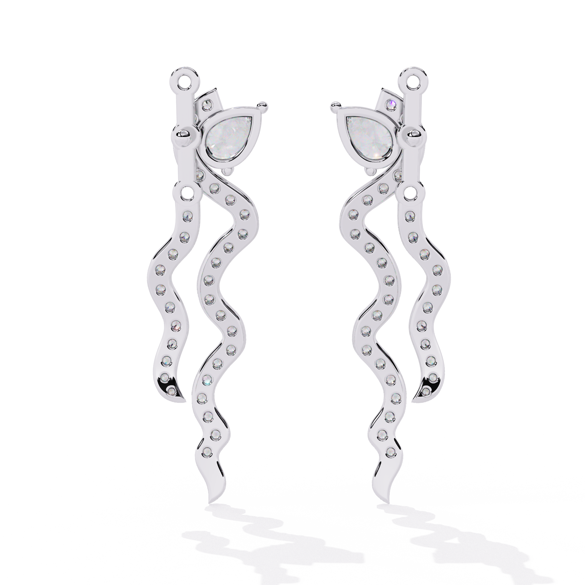 Brilliant 18K GOLD EARRING WITH LAB-GROWN DIAMOND.