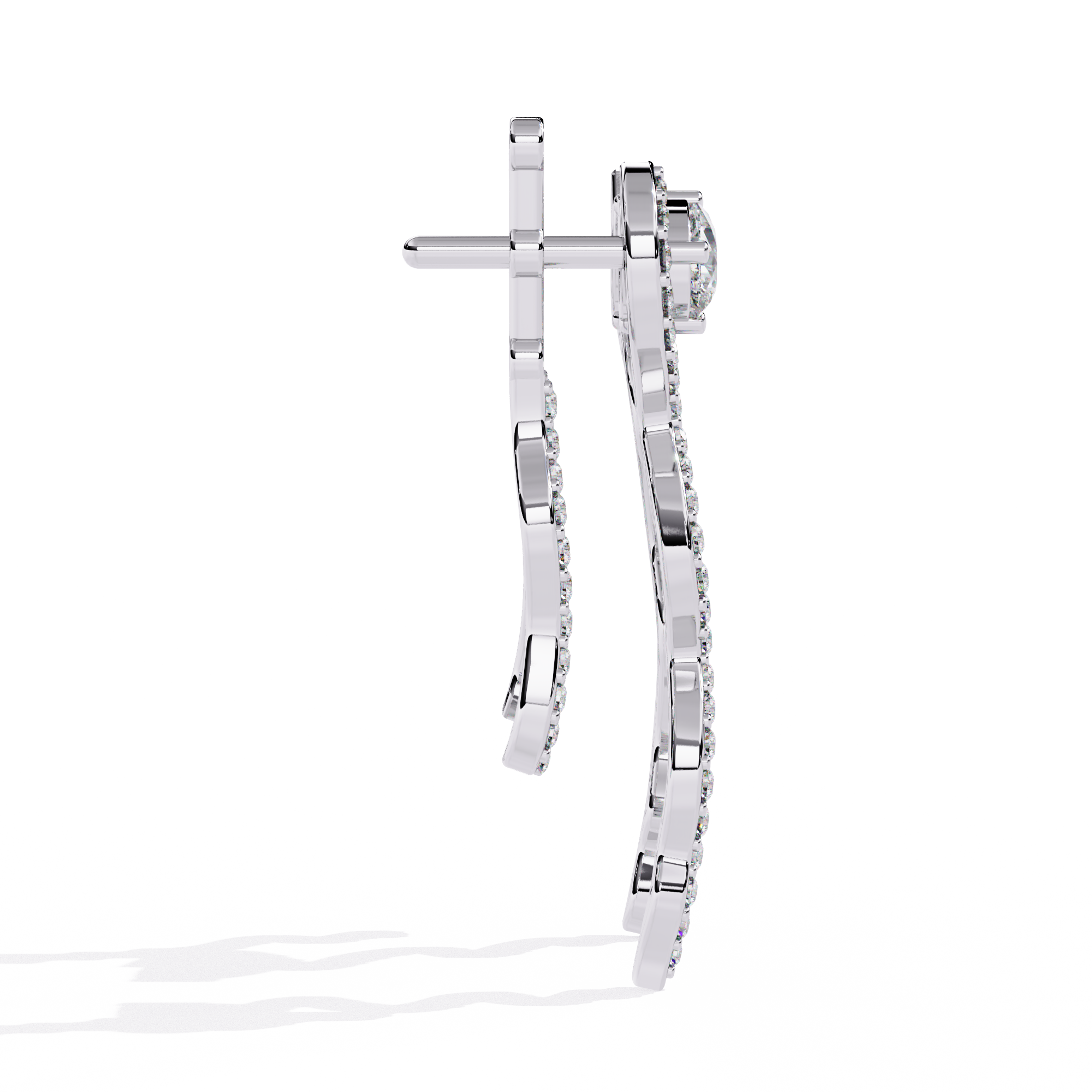 Brilliant 18K GOLD EARRING WITH LAB-GROWN DIAMOND.