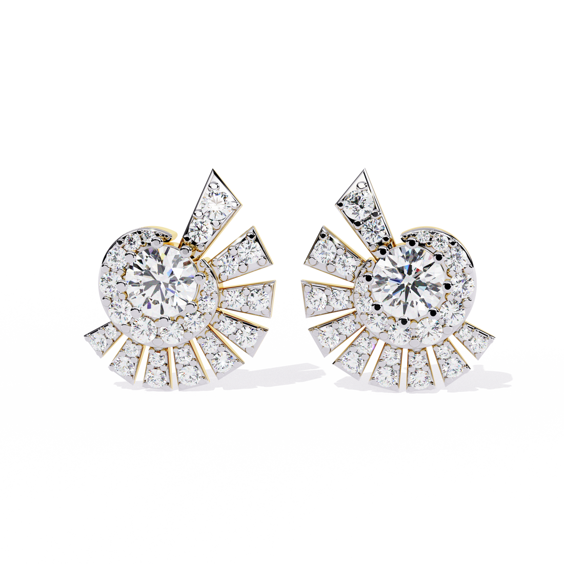 Brilliant 18K GOLD EARRING WITH LAB-GROWN DIAMOND.