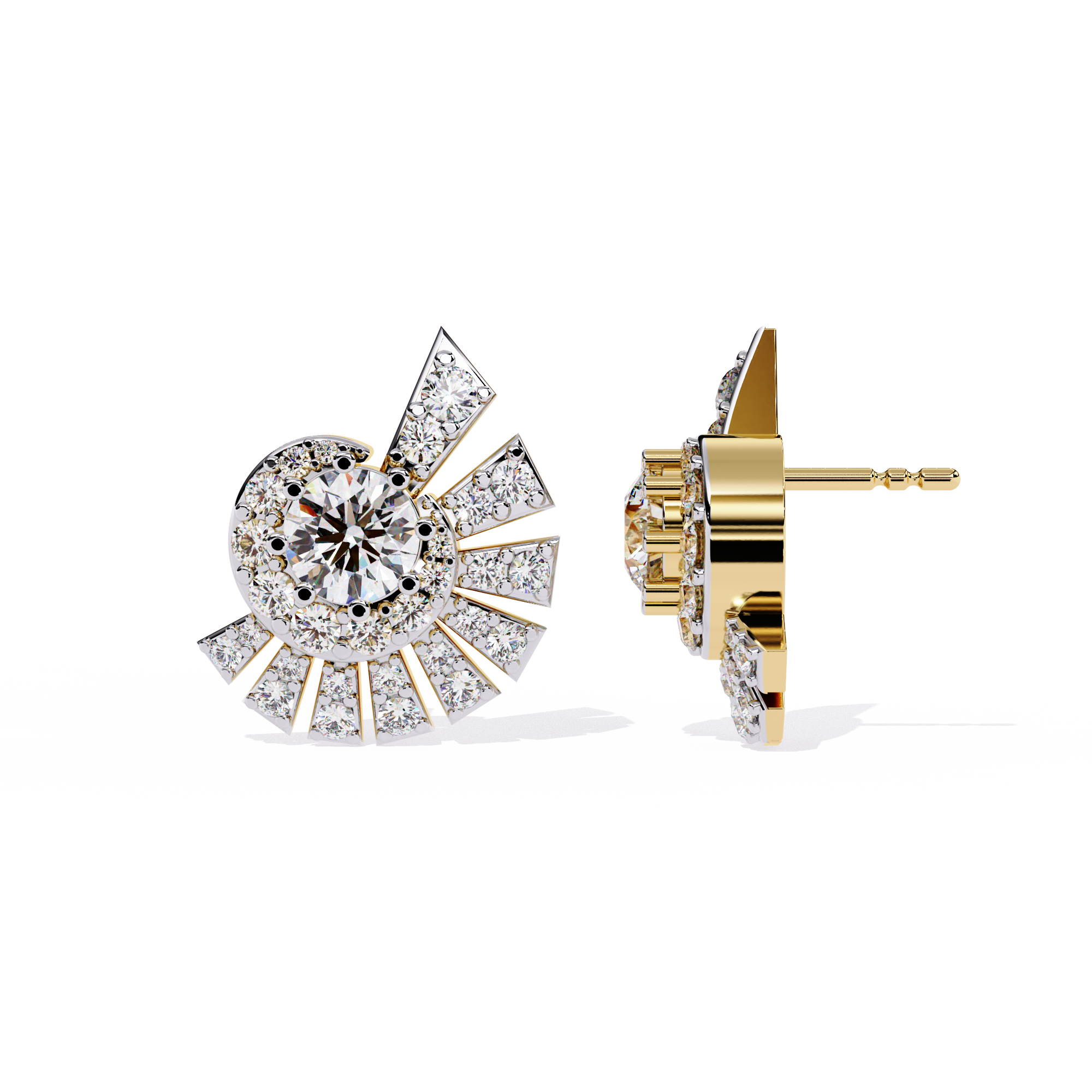 Brilliant 18K GOLD EARRING WITH LAB-GROWN DIAMOND.